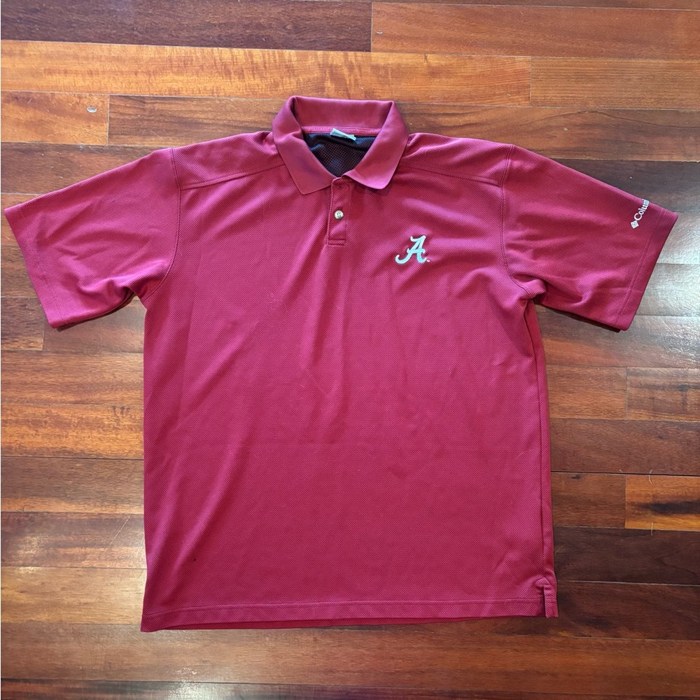 Columbia Red Polo Shirt Athletic Design